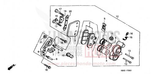 FRONT BRAKE CALIPER NSR125R1 de 2001